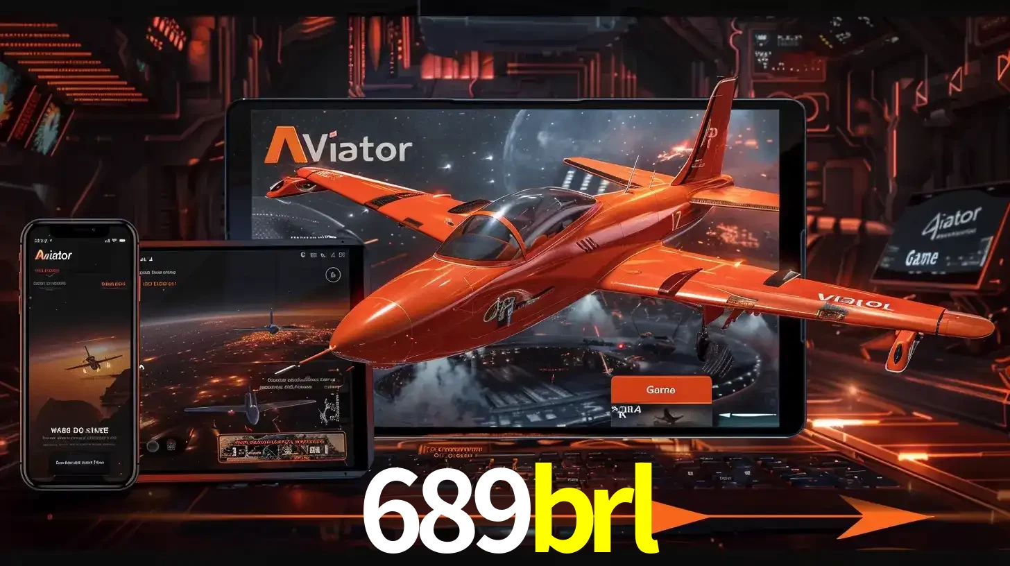 Apresentação tecnológica do jogo Aviator com um avião saindo da tela de um tablet, demonstrando a experiência imersiva em múltiplos dispositivos no 689brl.