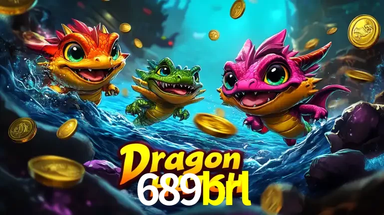 Arte promocional do jogo Dragon Hatch com três adoráveis dragões bebês nadando entre moedas de ouro, um dos slots mais divertidos para jogar no cassino 689brl.