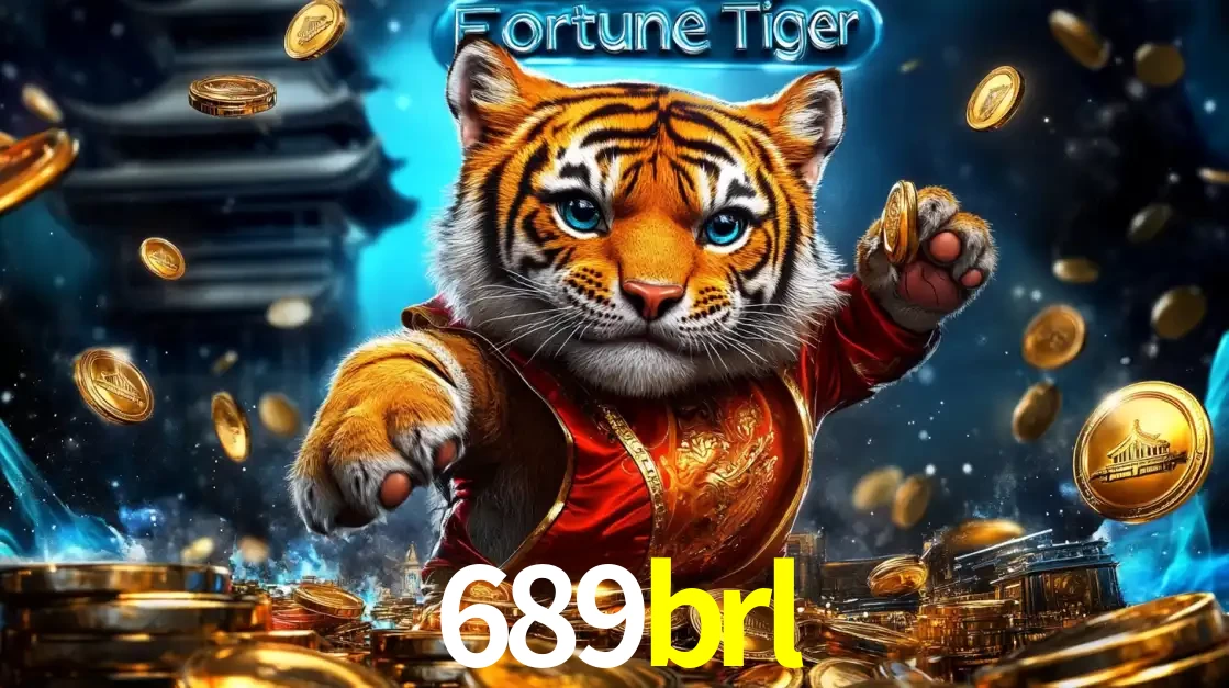 Imagem promocional do jogo de slot Fortune Tiger, com um tigre majestoso em traje tradicional cercado por uma fortuna em moedas de ouro, disponível agora no cassino 689brl.